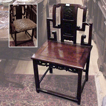 Lot image - Pair of Asian Hardwood Side Chairs