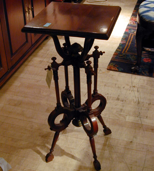 Lot image - Victorian Brass and Mahogany Side Table
