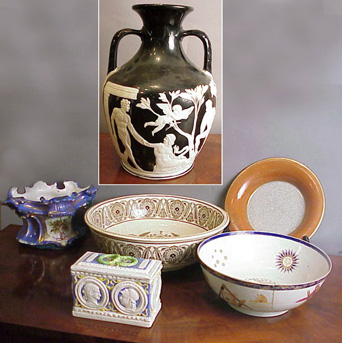 Lot image - Group of Six English, Continental and Chinese Export Porcelain Articles