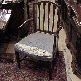 Lot image - Pair of Georgian Style Mahogany Armchairs