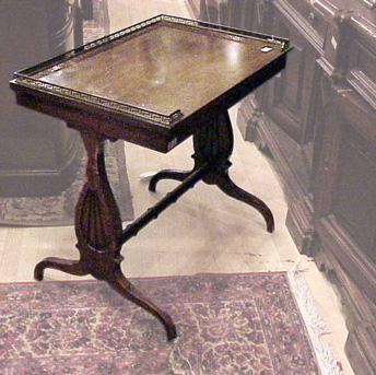 Lot image - Regency Style Mahogany Galleried Writing Desk