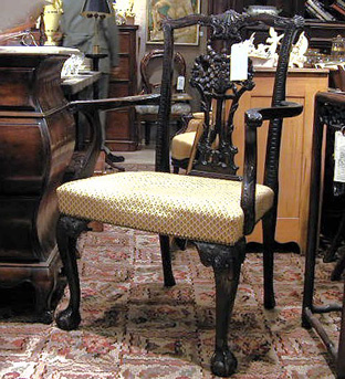 Lot image - Georgian Style Mahogany Armchair