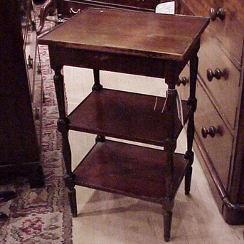 Lot image - Georgian Style mahogany Three-Tier Side Table