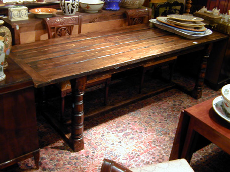 Lot image - Provincial Louis XV Style Oak Refrectory Table