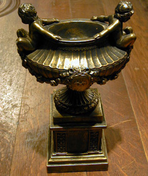 Lot image - Gilt-Decorated Urn-Form Centerpiece