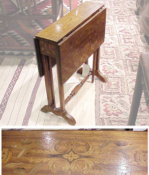 Lot image - Dutch Marquetry Inlaid Mahogany Gate-Leg Table