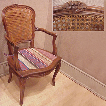 Lot image - Pair of Louis XV Style Fruitwood Armchairs