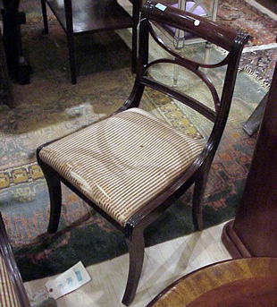 Lot image - Four Regency Mahogany Dining Chairs