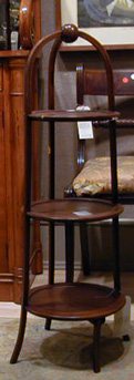 Lot image - Georgian Style Mahogany Muffin Stand