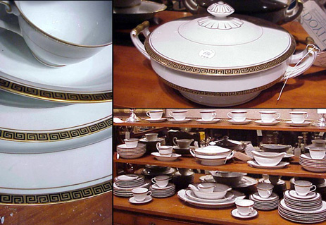 Lot image - Gilt-Decorated Porcelain Partial Dinner Service