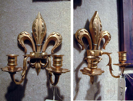 Lot image - Pair of Louis XVI Style Gilt-Bronze Two-Light Sconces
