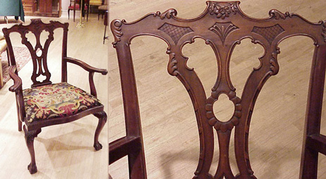 Lot image - Georgian Style Mahogany Armchair