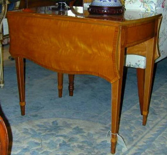 Lot image - Regency Style Marquetry Inlaid Satinwood Pembroke Table