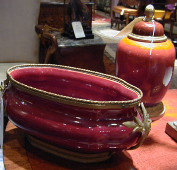Lot image - Continental Gilt-Bronze Mounted Bowl and Covered Jar