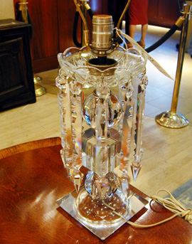 Lot image - Georgian Style Cut Glass Lamp
