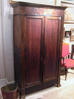 Lot image - Provincial Continental Stained Wood Armoire