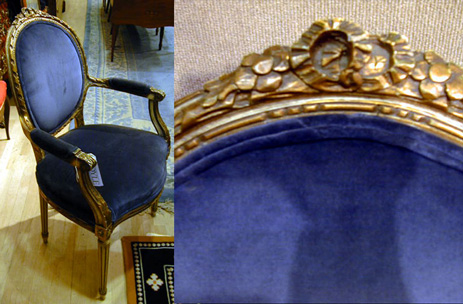 Lot image - Pair of Louis XVI Style Painted and Parcel Gilt Armchairs