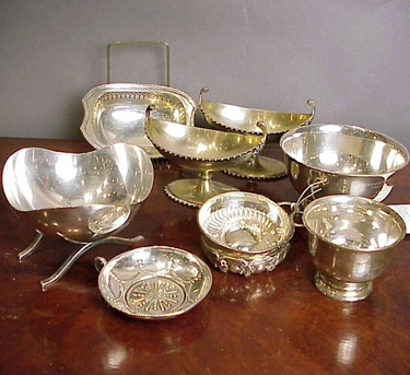 Lot image - Miscellaneous Group of Nine Sterling Silver and Continental Silver Articles