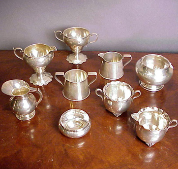 Lot image - Miscellaneous Group of Nine Sterling Silver and Mexican Silver Articles