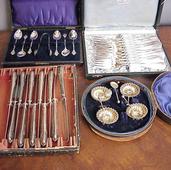 Lot image - Group of Continental Silver and Sterling Silver Articles