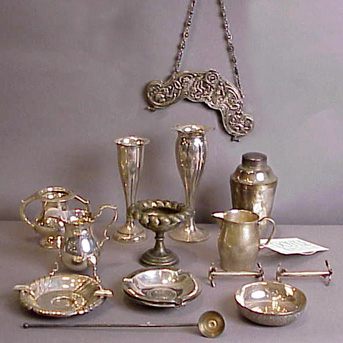 Lot image - Miscellaneous Group of Continental Silver and Sterling Silver Articles