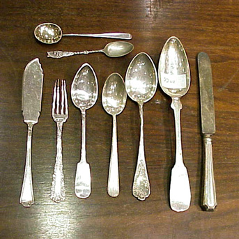 Lot image - Group of Sterling Silver and Silver Plate Mounted Glassware