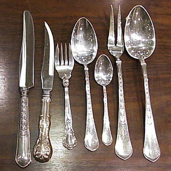 Lot image - Group of Sterling Silver Flatware