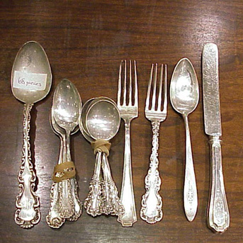 Lot image - Group of Sterling Silver Flatware