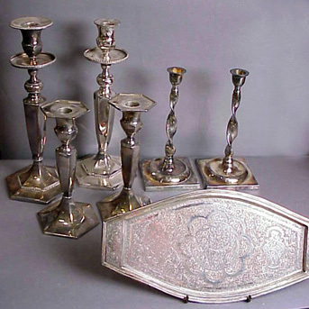 Lot image - Group of Seven Silver Plated Articles
