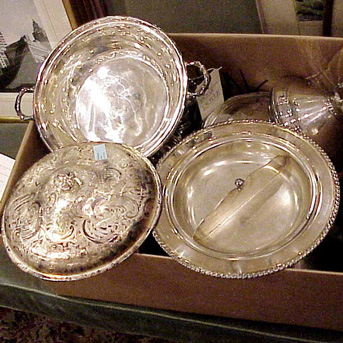 Lot image - Miscellaneous Group of Nine Silver Plated Articles