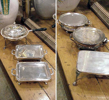 Lot image - Group of Six Silver Plated Serving Articles