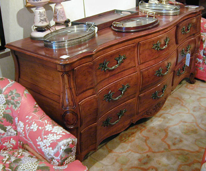 Lot image - Louis XV Style Walnut Double Chest of Drawers