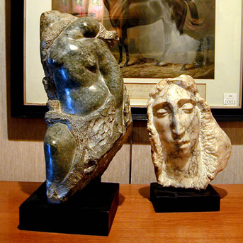 Lot image - Two Marble Sculptures