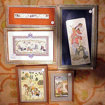 Lot image - Group of Eight Framed Asian Style Works