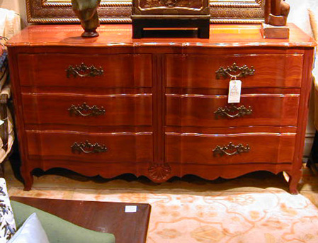 Lot image - Louis XV Style Mahogany Double Dresser