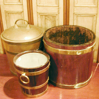 Lot image - Two Georgian Style Mahogany Buckets and a Copper Bucket