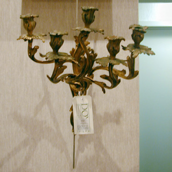 Lot image - Pair of Louis XVI Style Gilt-Bronze Five-Light Sconces