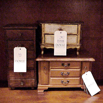 Lot image - Group of Three Diminutive Chests