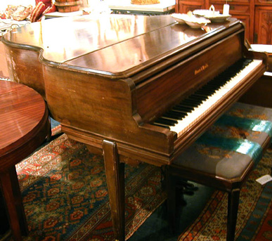 Lot image - Mason & Hamlin Baby Grand Piano and a Stool