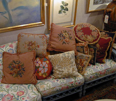 Lot image - Group of Ten Needlepoint Cushions