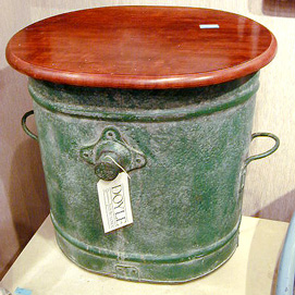 Lot image - Painted Metal and Wood Low Table