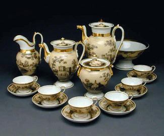 Lot image - Paris Porcelain Partial Coffee Service