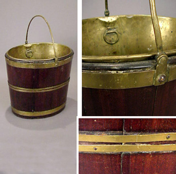 Lot image - George III Brass-Bound Mahogany Bucket