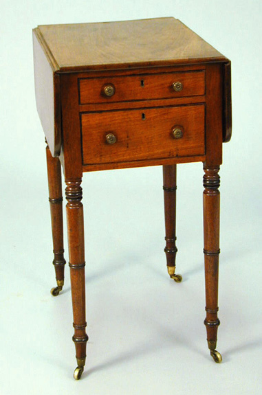 Lot image - Regency Inlaid Mahogany Side Table