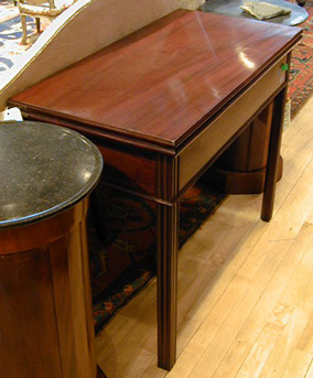 Lot image - George III Mahogany Fold-Over Games Table