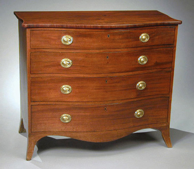 Lot image - George III Mahogany Chest of Drawers