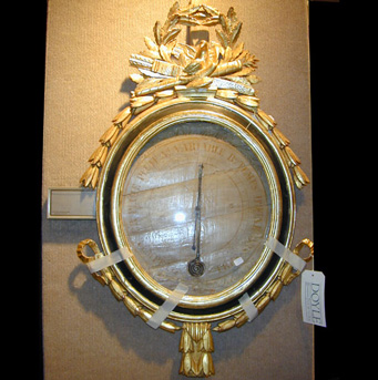 Lot image - Louis XVI Gilt-Wood Barometer Late 18th century