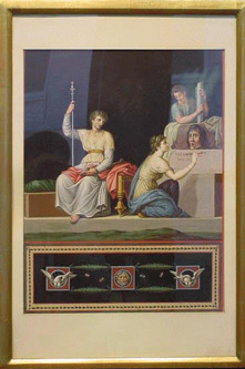 Lot image - Neapolitan School 19th Century POMPEIIAN SCENE