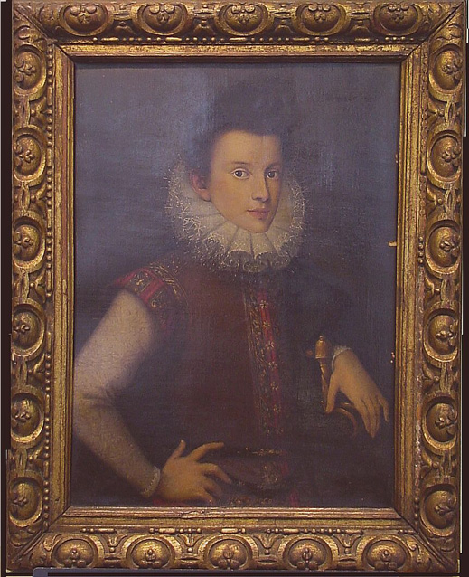 Lot image - Continental School 19th Century PORTRAIT OF A YOUNG GENTLEMAN IN 16TH CENTURY DRESS