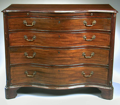 Lot image - George III Mahogany Chest of Drawers